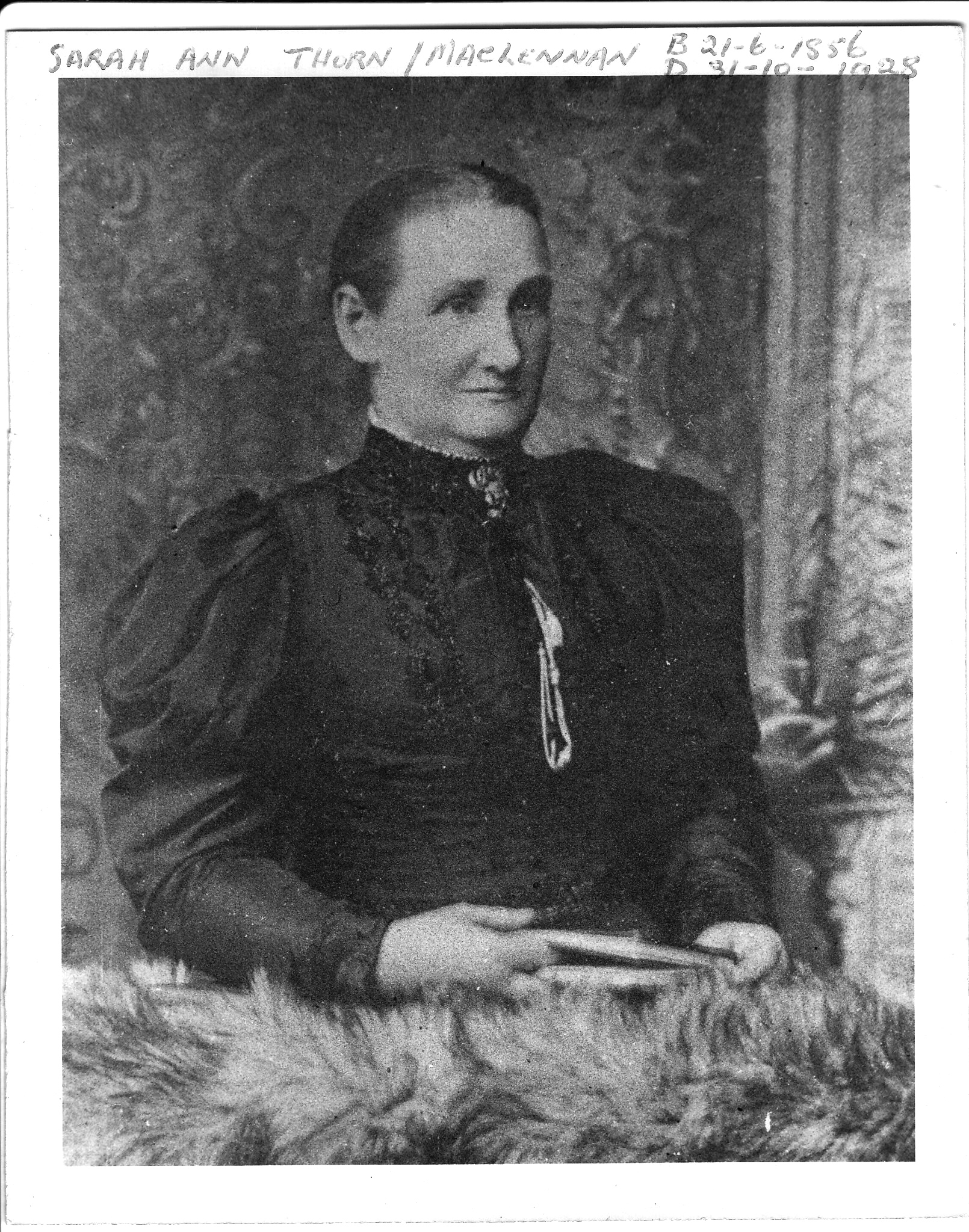 Photo of photos/Sarah Ann Thorne bn 1856 portrait